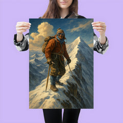 Tenzing Norgay on Everest summit ridge poster 3