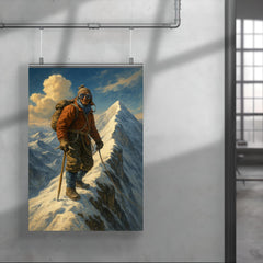 Tenzing Norgay on Everest summit ridge poster 4