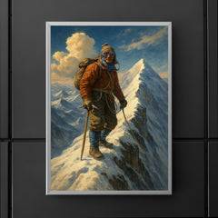 Tenzing Norgay on Everest summit ridge poster 5