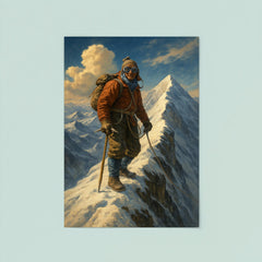 Tenzing Norgay on Everest summit ridge poster 8