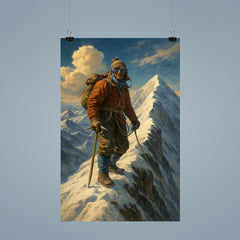 Tenzing Norgay on Everest summit ridge poster 9