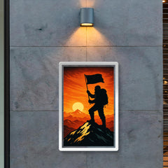 Tenzing Norgay summit flag silhouette poster 2