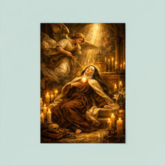 Teresa of Avila transverberation in candlelit chapel poster 8