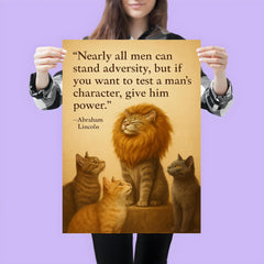 Test a mans character give him power quote poster 3