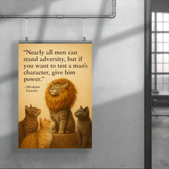 Test a mans character give him power quote poster 4
