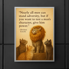 Test a mans character give him power quote poster 5