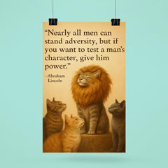 Test a mans character give him power quote poster 6