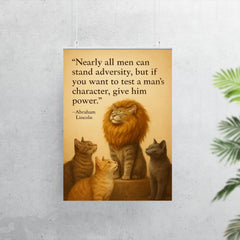 Test a mans character give him power quote poster 7