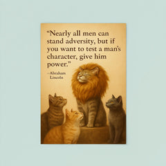 Test a mans character give him power quote poster 8