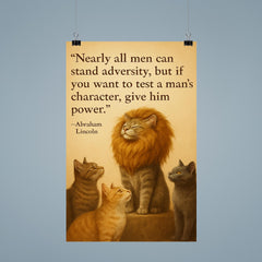 Test a mans character give him power quote poster 9