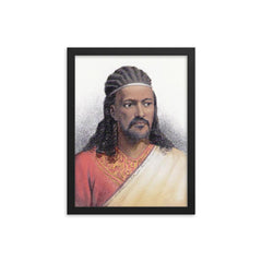 Tewodros II framed print on a plain backdrop in size 12"x16".