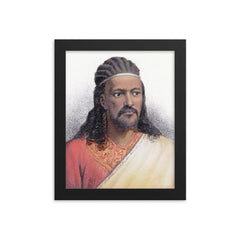 Tewodros II framed print on a plain backdrop in size 8"x10".