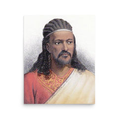 Tewodros II poster on a plain backdrop in size 16"x20".