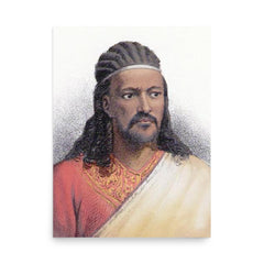 Tewodros II poster on a plain backdrop in size 18"x24".