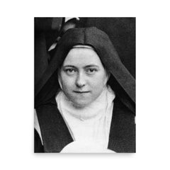 Thérese of Lisieux poster on a plain backdrop in size 18"x24".