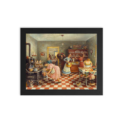 Thanksgiving by Doris Lee framed print on a plain backdrop in size 8"x10".