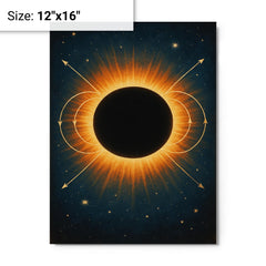 The 1919 eclipse proving relativity metal print on a plain backdrop in size 12"x16".