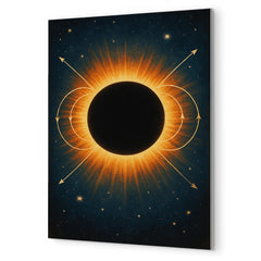 The 1919 eclipse proving relativity metal print mockup