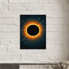 The 1919 eclipse proving relativity metal print mockup