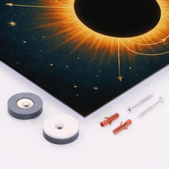 The 1919 eclipse proving relativity metal print mockup