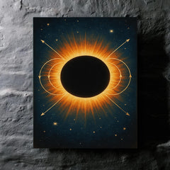 The 1919 eclipse proving relativity metal print mockup