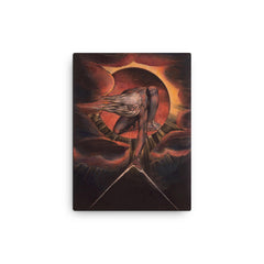 The Ancient of Days by William Blake canvas print on a plain backdrop in size 12"x16".