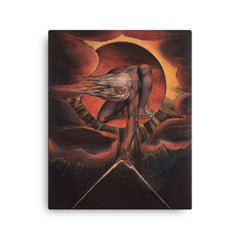 The Ancient of Days by William Blake canvas print on a plain backdrop in size 16"x20".