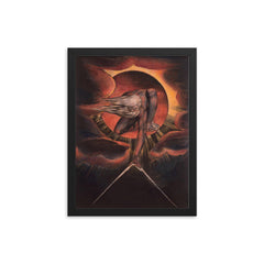 The Ancient of Days by William Blake framed print on a plain backdrop in size 12"x16".