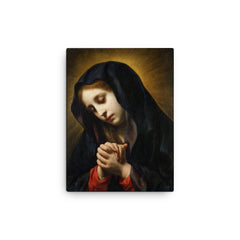 The Annunciation by Carlo Dolci canvas print on a plain backdrop in size 12"x16".