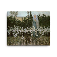 The Annunciation by George Hitchcock, 1887 canvas print on a plain backdrop in size 16"x20".