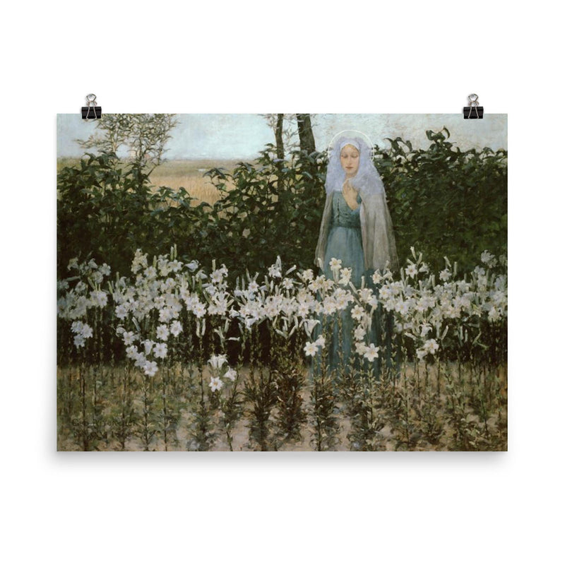 The Annunciation by George Hitchcock, 1887 poster on a plain backdrop in size 8