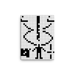 The Arecibo Message canvas print on a plain backdrop in size 12"x16".