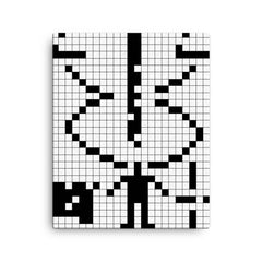 The Arecibo Message canvas print on a plain backdrop in size 16"x20".
