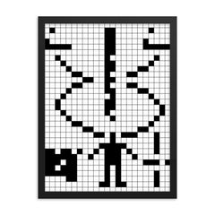 The Arecibo Message framed print on a plain backdrop in size 18"x24".