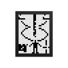 The Arecibo Message framed print on a plain backdrop in size 8"x10".