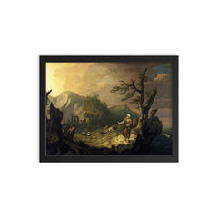 The Bard by Thomas Jones, 1774 framed print on a plain backdrop in size 12"x16".