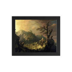 The Bard by Thomas Jones, 1774 framed print on a plain backdrop in size 8"x10".