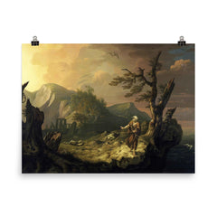 The Bard by Thomas Jones, 1774 poster on a plain backdrop in size 8"x10".