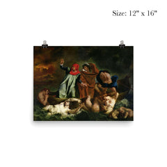 The Barque of Dante by Eugène Delacroix poster 3