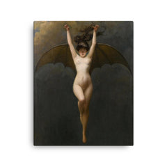 The Bat Woman by Albert Joseph Penot, 1890 canvas print on a plain backdrop in size 16"x20".