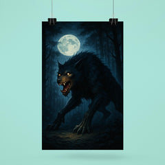The Beast of Gevaudan in moonlit forest poster 6