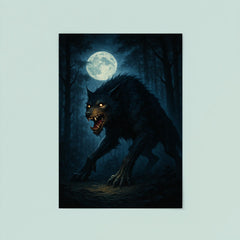 The Beast of Gevaudan in moonlit forest poster 8