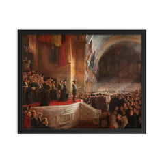 The Big Picture by Tom Roberts, 1903 framed print on a plain backdrop in size 16"x20".
