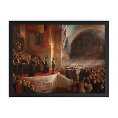 The Big Picture by Tom Roberts, 1903 framed print on a plain backdrop in size 18"x24".