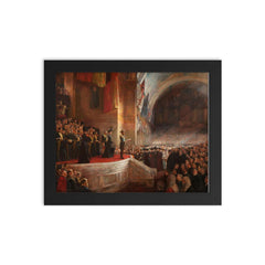 The Big Picture by Tom Roberts, 1903 framed print on a plain backdrop in size 8"x10".