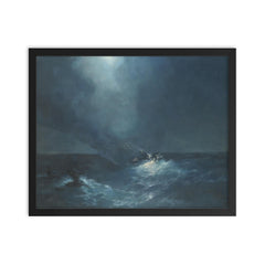The Birth of Aphrodite by Ivan Konstantinovich Aivazovsky framed print on a plain backdrop in size 16"x20".