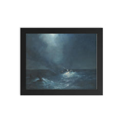 The Birth of Aphrodite by Ivan Konstantinovich Aivazovsky framed print on a plain backdrop in size 8"x10".