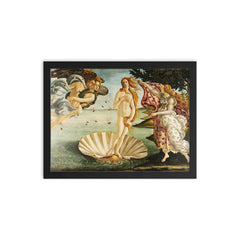 The Birth of Venus framed print on a plain backdrop in size 12"x16".