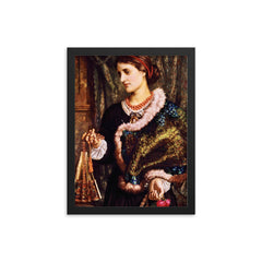 The Birthday by William Holman Hunt, 1868 framed print on a plain backdrop in size 12"x16".