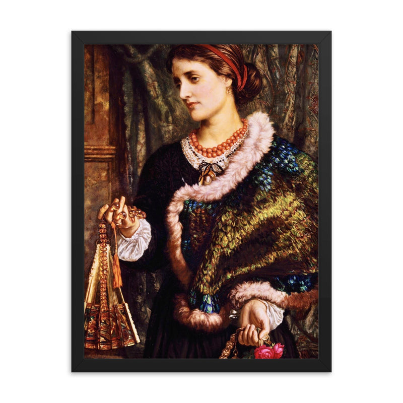 The Birthday by William Holman Hunt, 1868 framed print on a plain backdrop in size 18